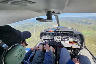 Vue depuis le cockpit
