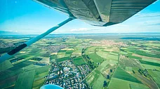 Rundflug Ried, Worms und Rhein mit Cessna 172
