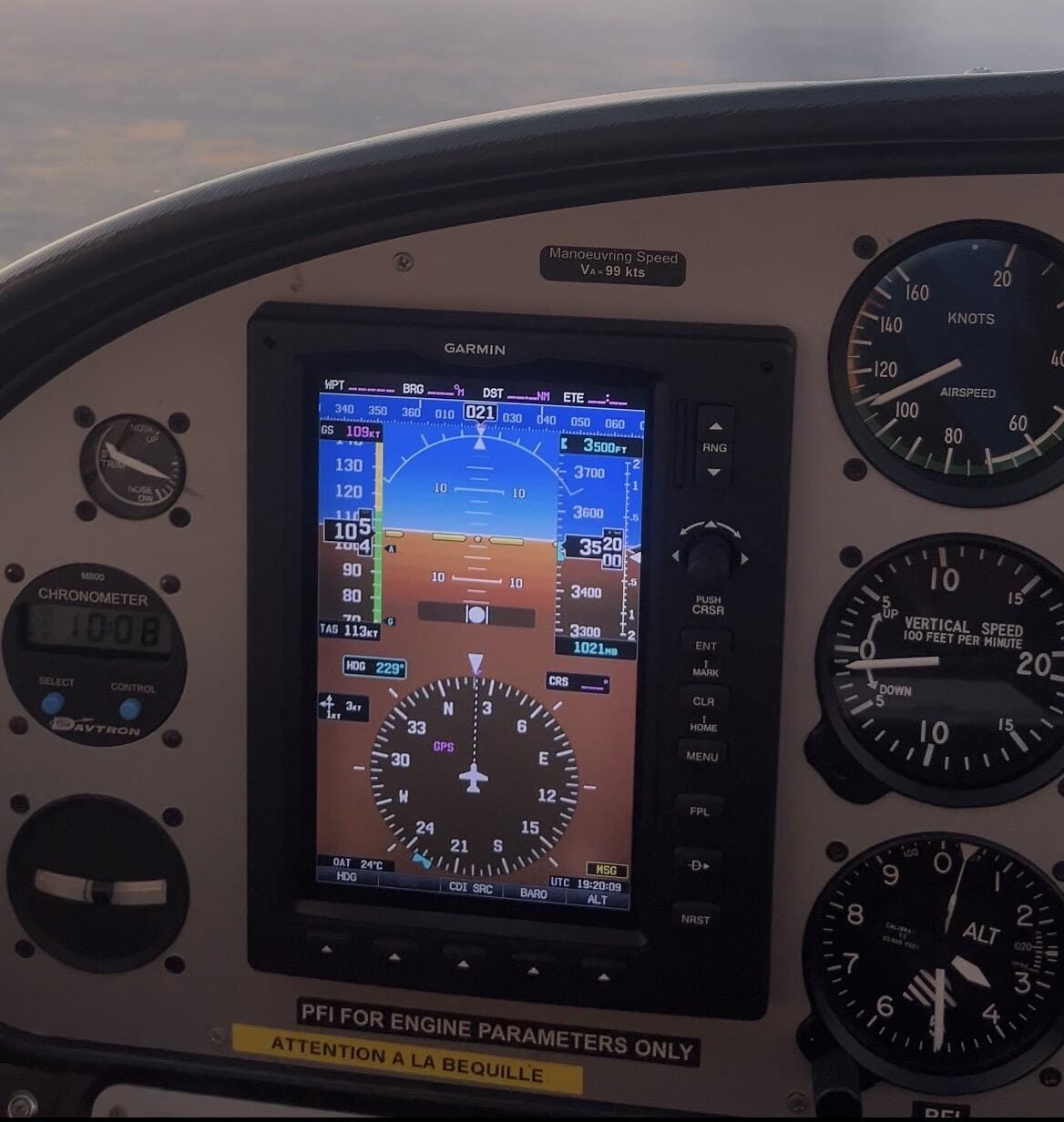 Vue côté pilote