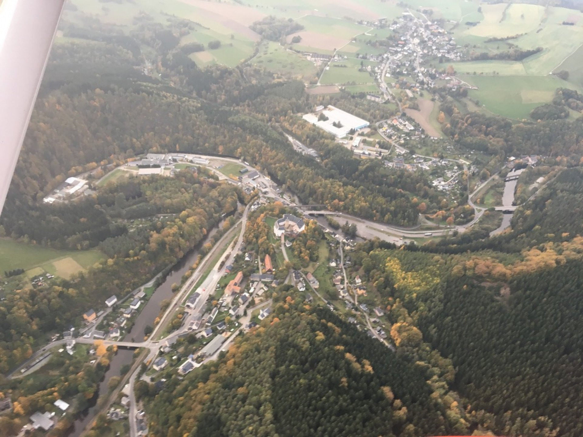 Rundflug über Augustusburg, Freiberg, Zschopautal