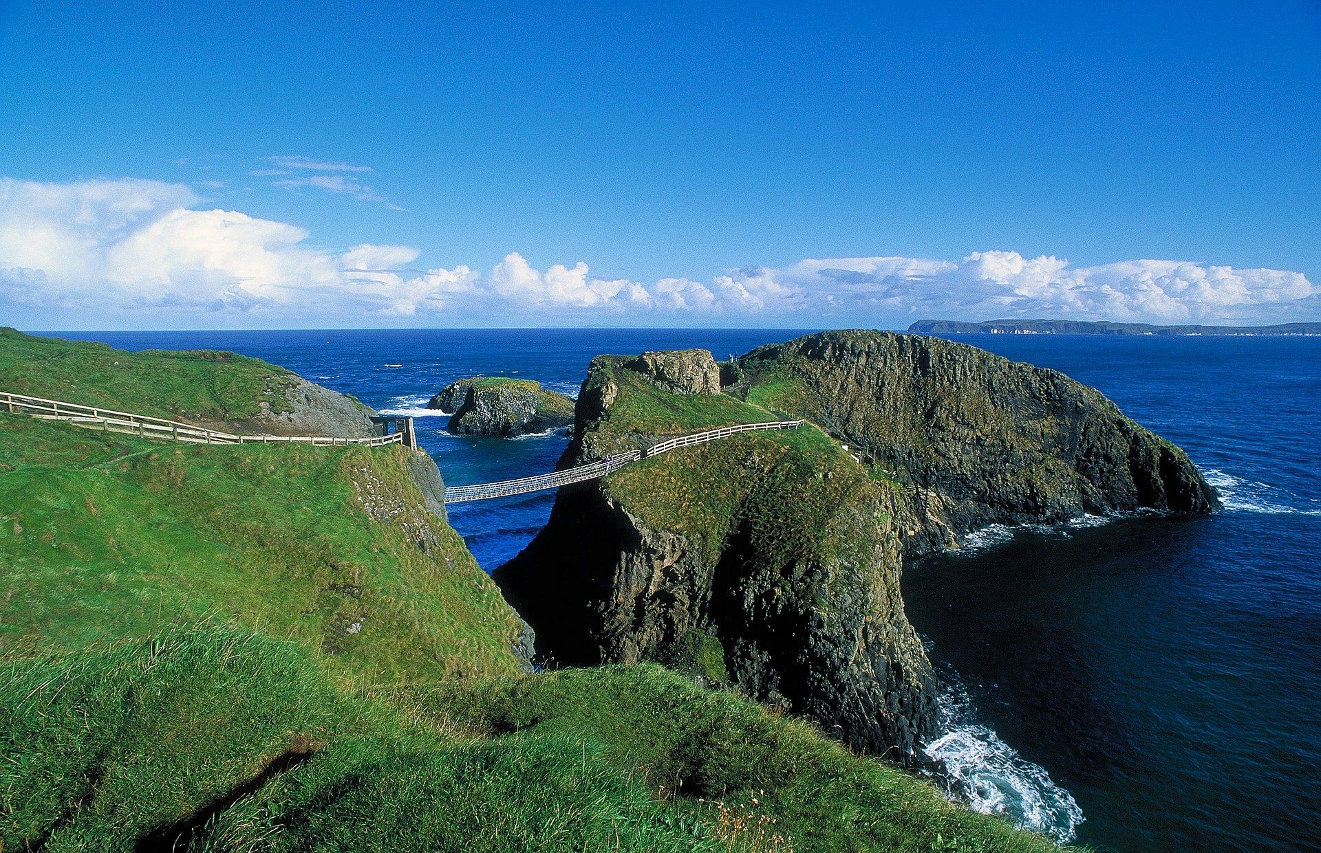 Fly over Carrick-a-Rede Rope Bridge • Wingly