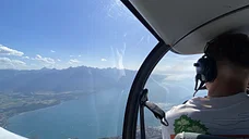 Flight over lake Geneva