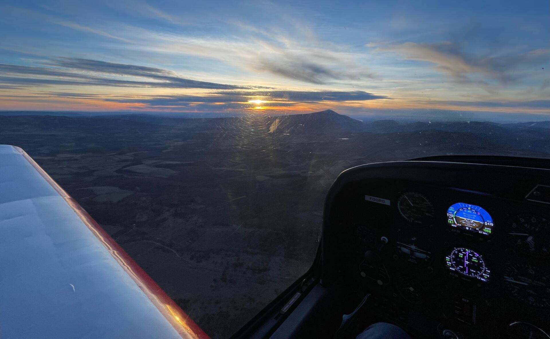Coucher de soleil sur le Mont Ventoux