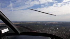 Vue du cockpit de l'avion