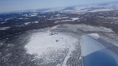 Traumhafter Winterrundflug über mit Schnee bedecktem Harz