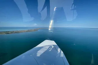 En approche de l'île