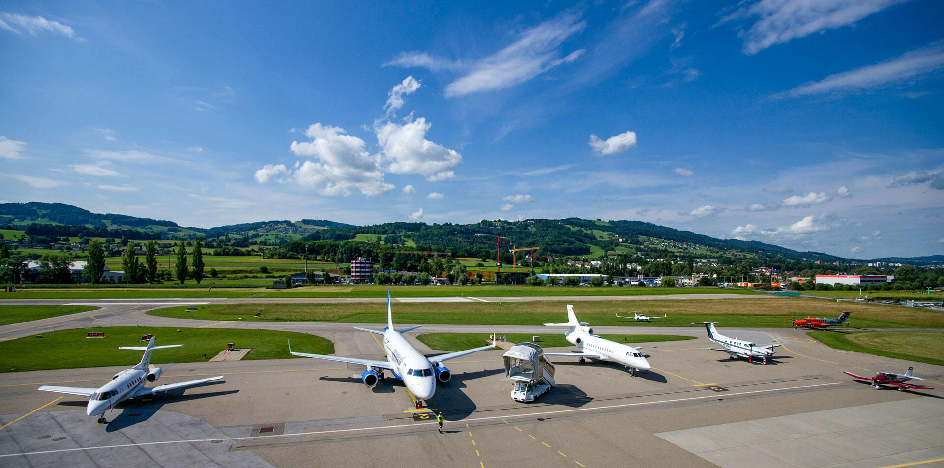 Flight/Vol à travers la suisse lac de constance, Saint Gall