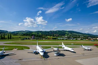 Flight/Vol à travers la suisse lac de constance, Saint Gall