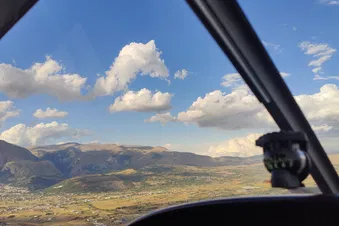 Flying in the center of Italy