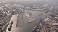 Hamburg - die Perle von der Elbe von oben
