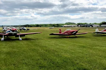 Fly to Shobdon for lunch and return