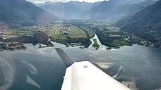Locarno airport lies at the northern top of the Lago Maggiore