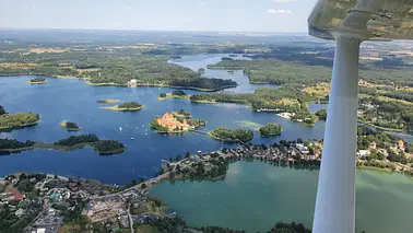 Sightseeing over Trakai, Lithuania