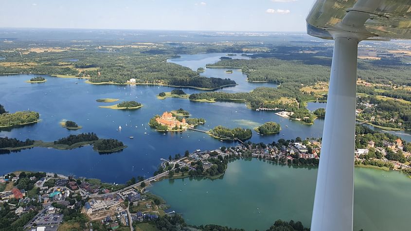 Sightseeing over Trakai, Lithuania