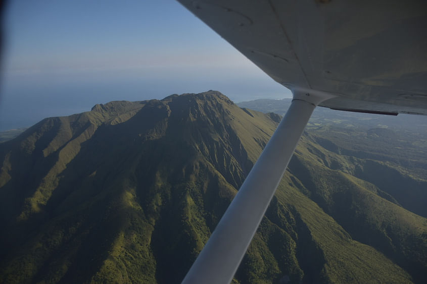 Survol du nord de la Martinique