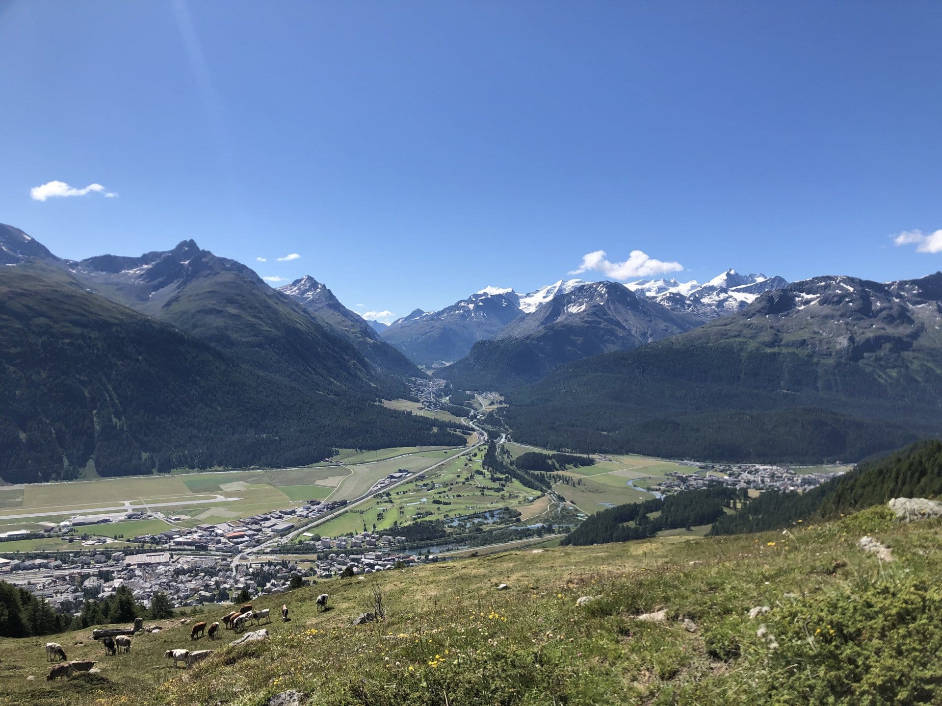 Flug von Zürich Kloten nach Samedan