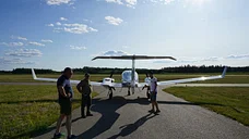 Flight to Visby in a DA42