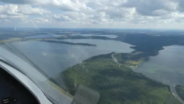 Rundflug über Elbe und Lausitz