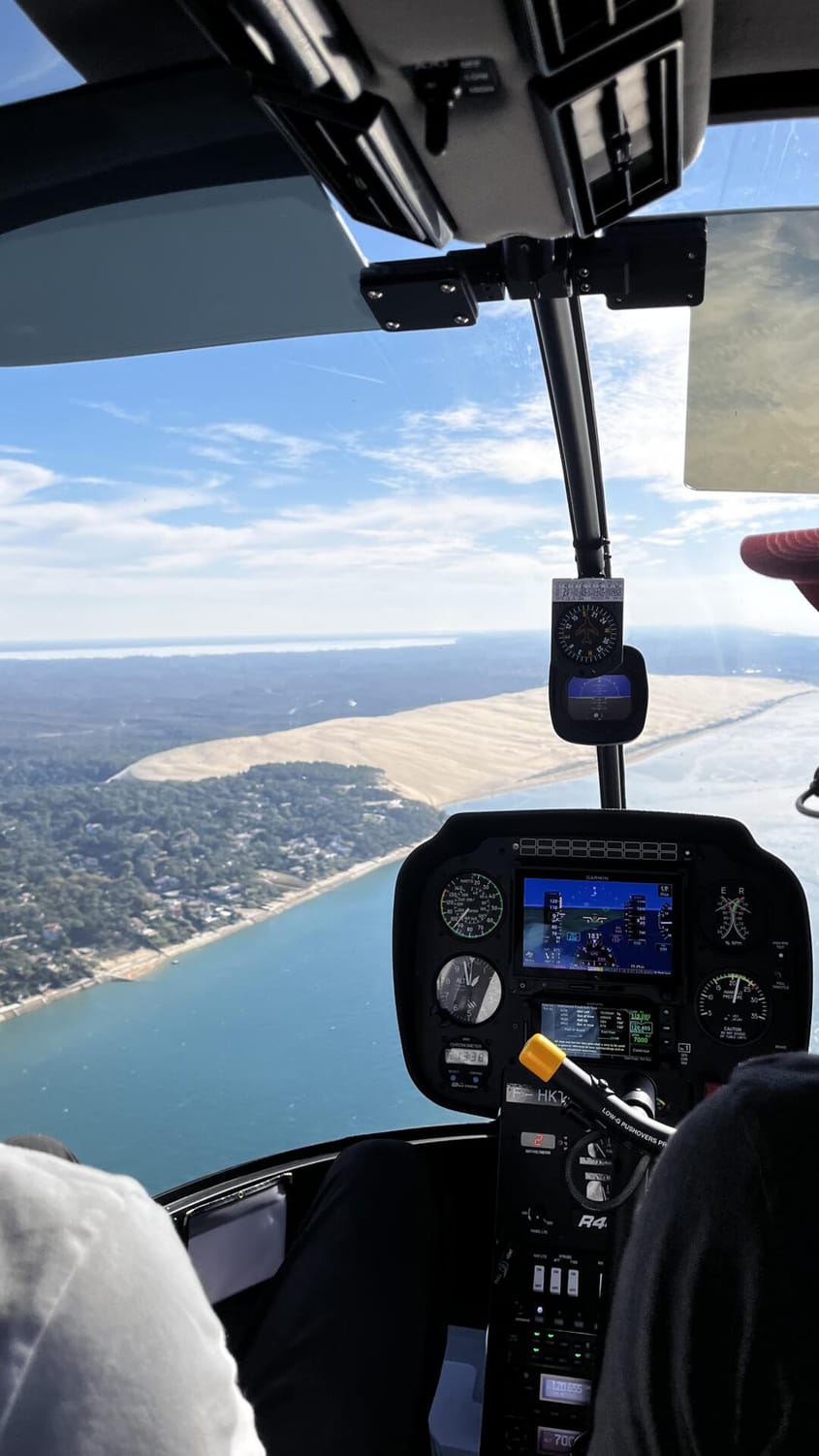 Hélicoptère - Survol du bassin d'Arcachon