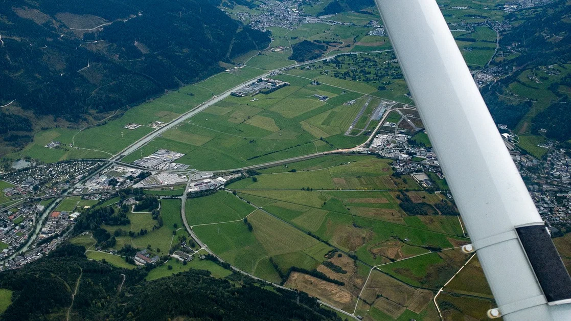 Flug von Augsburg nach Zell am See (Österreich)