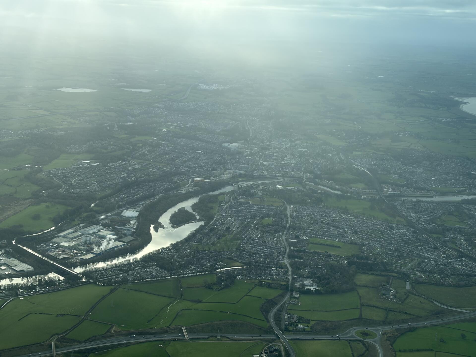Flying over Lancaster