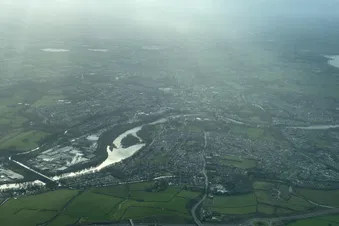 Flying over Lancaster