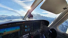 Sightseeing flight from beautiful Wangen-Lachen