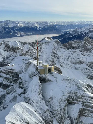Helicopter: 8200 feet Peaks: Saentis, Rheintal & Appenzell