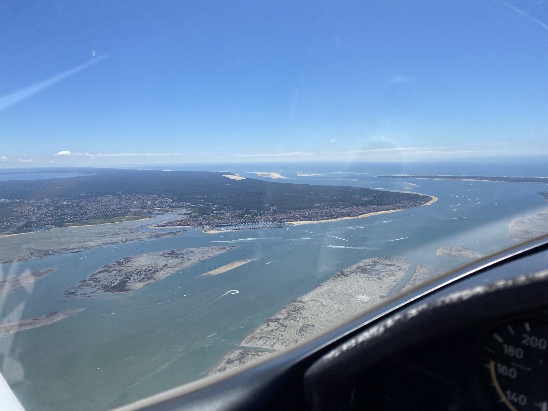 Balade aérienne depuis Libourne vers Arcachon (A/R)