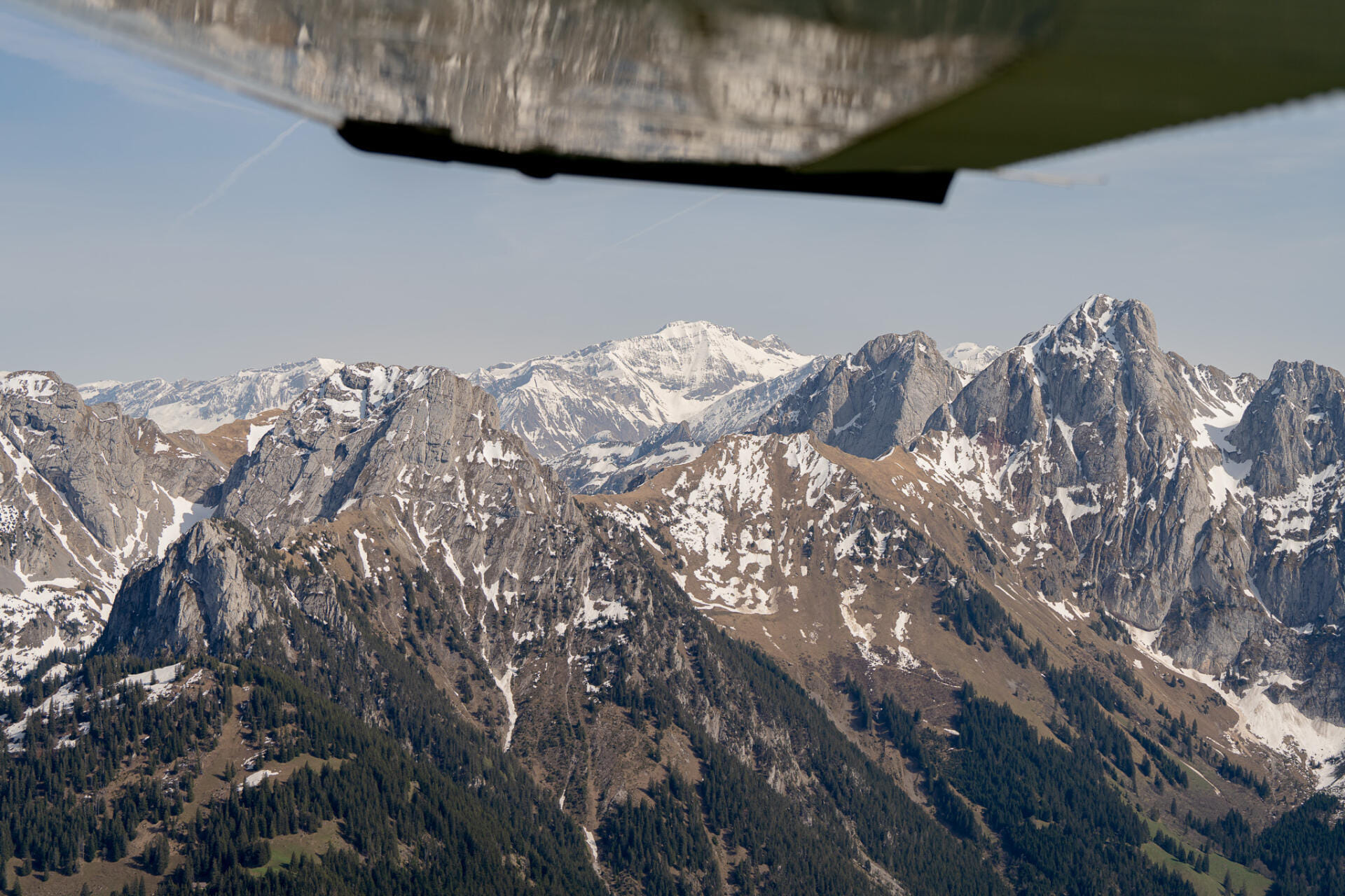 Blick in die mächtigen Voralpen