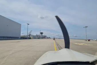 Mit dem "Follow me" zur Abstellfläche