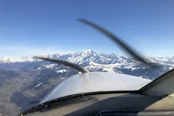 Vol au dessus des Alpes - Chaines de Belledonne, les Ecrins.