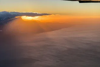 Le coucher de soleil vu du ciel, de la Gruyère au Lavaux