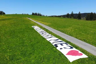 Heiratsantrag aus der Luft