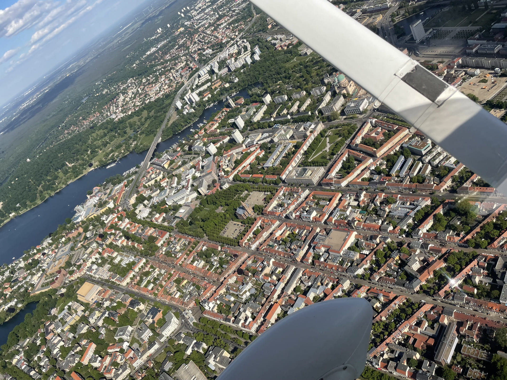 Entdecke Potsdam, Schlösser, Seenlandschaft aus der Luft