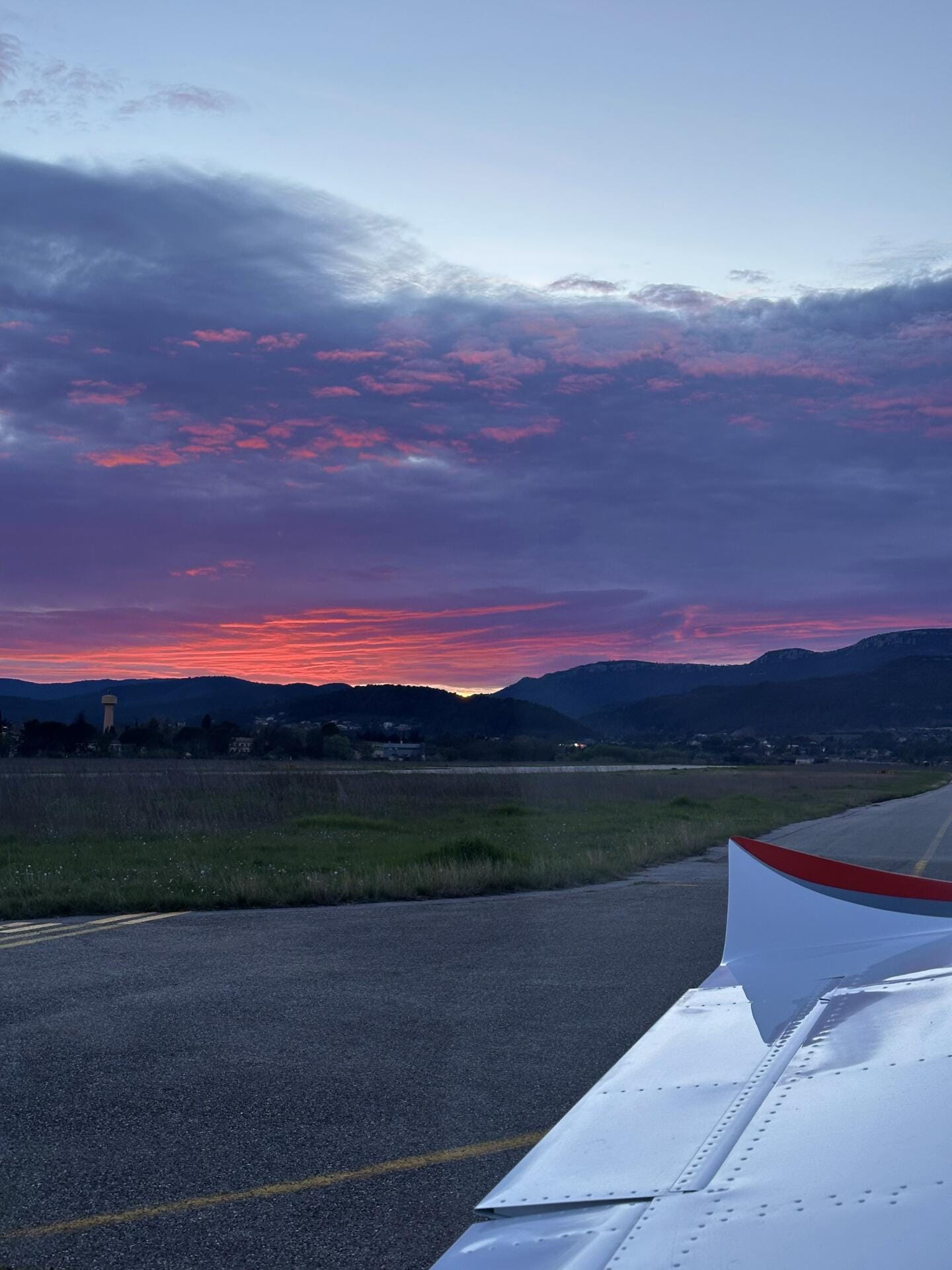 Coucher de soleil en vol