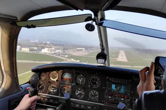 Berner Alpen, Rhonetal und Landung in Sion