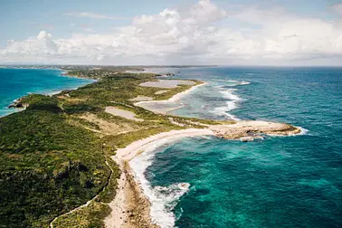 Grande-Terre et Pointe des Châteaux - Survol de la Guadeloupe