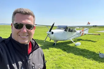 Toujours content après un vol réussi !