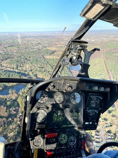 Vol en hélico : Perche, Pays d'Auge, plage de Cabourg
