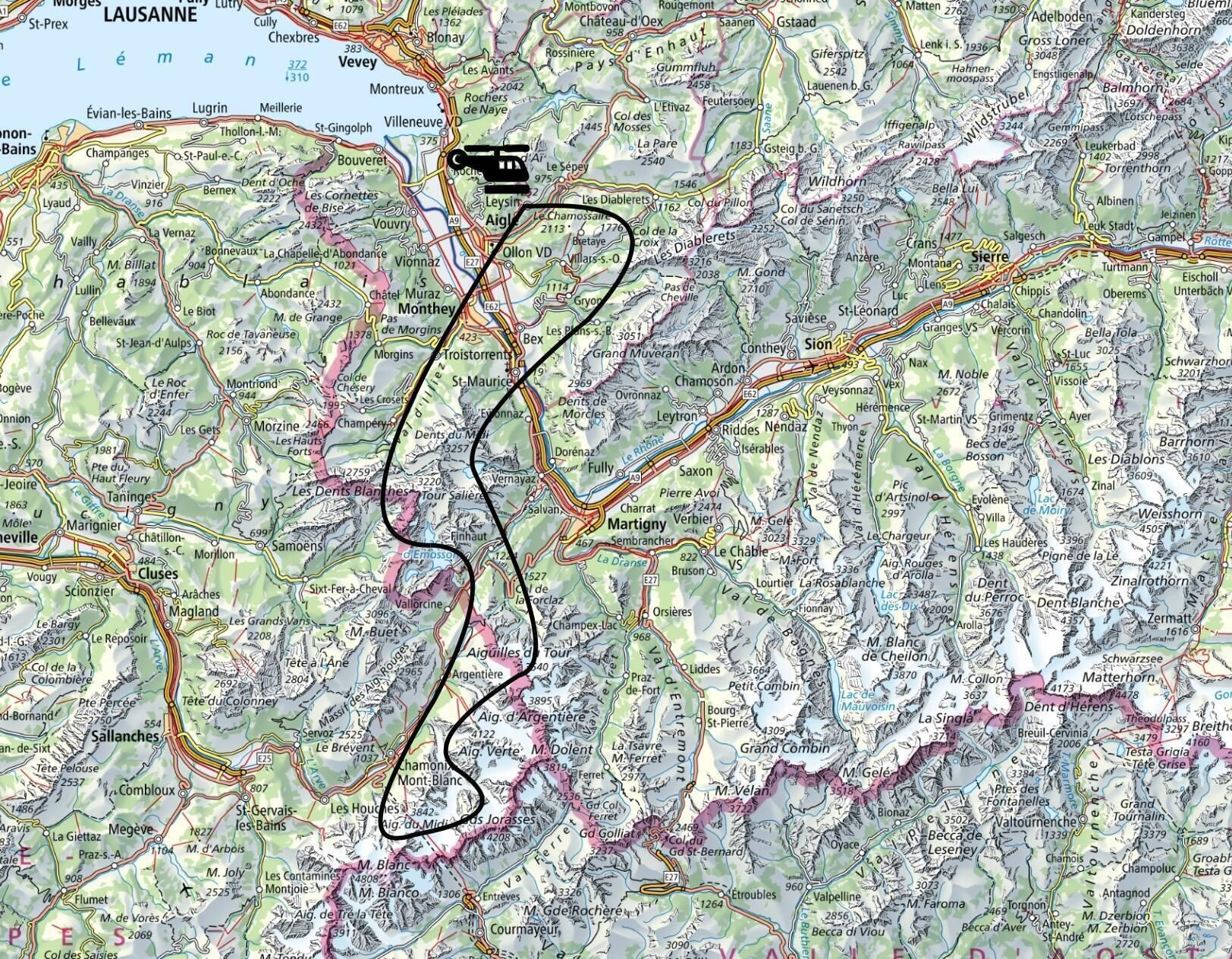 🚁 Tour en hélico - 45 min - depuis Leysin