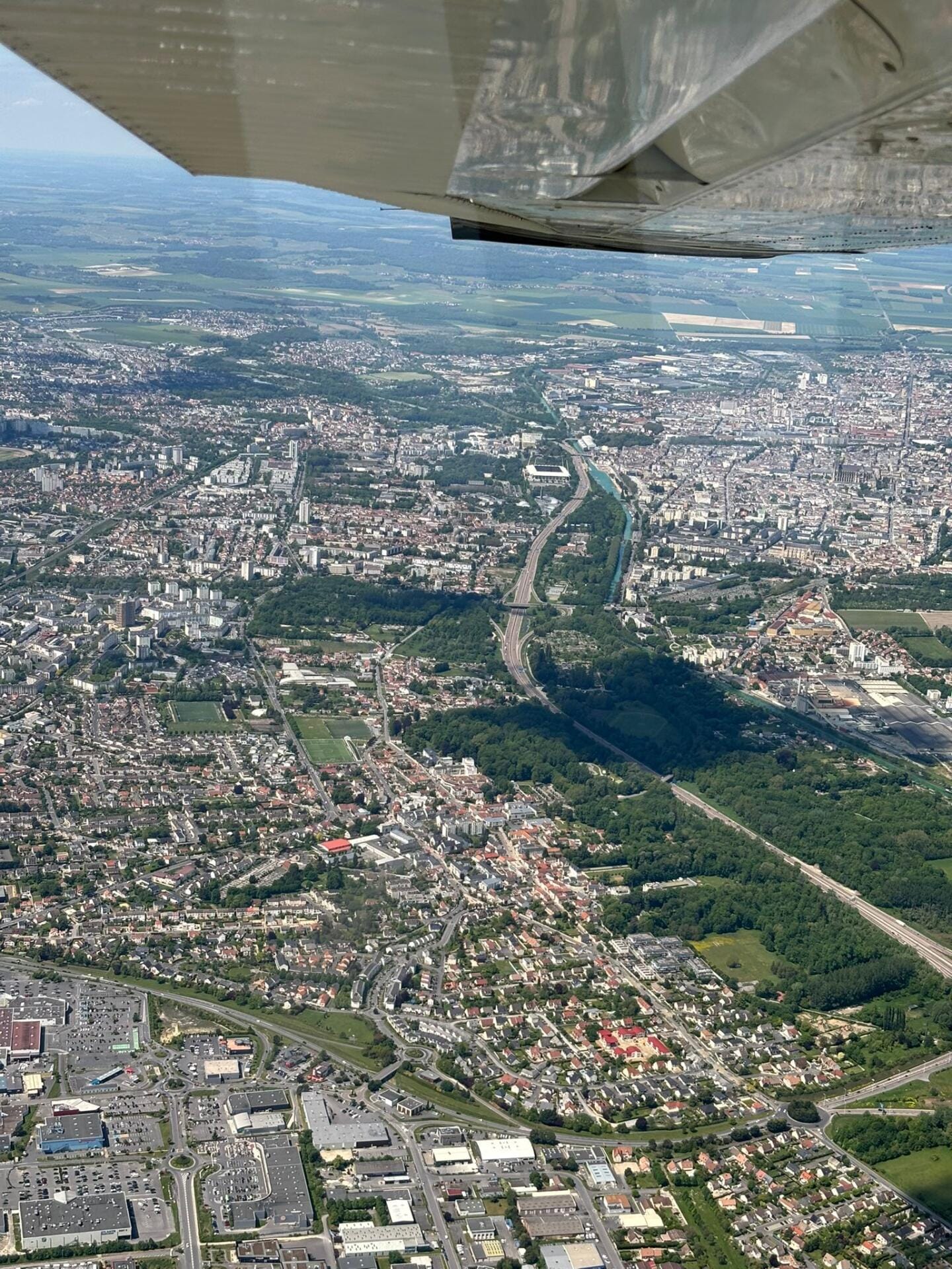 Vue aérienne de Reims
