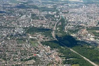 Vue aérienne de Reims