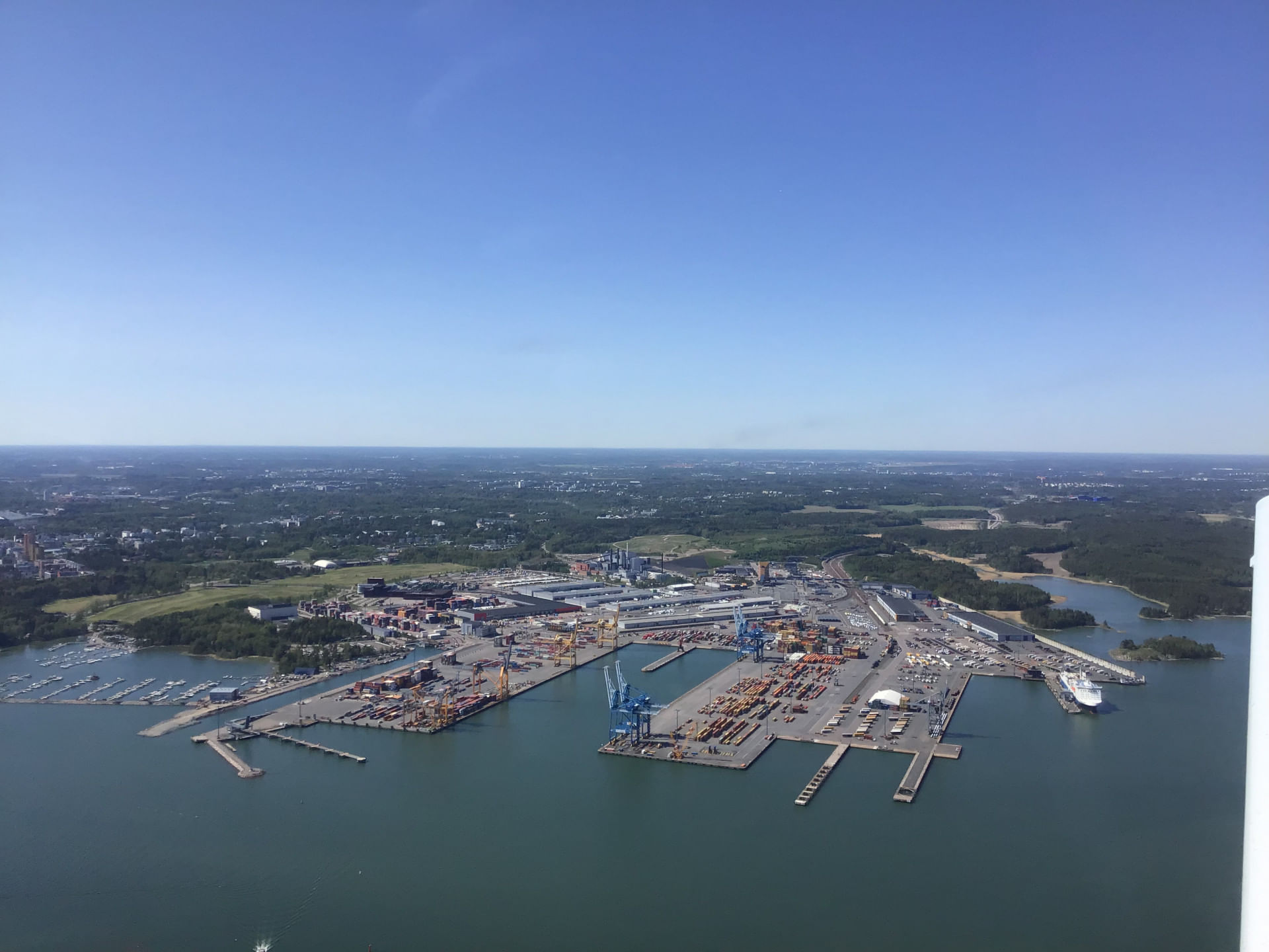 Vuosaari port form the air