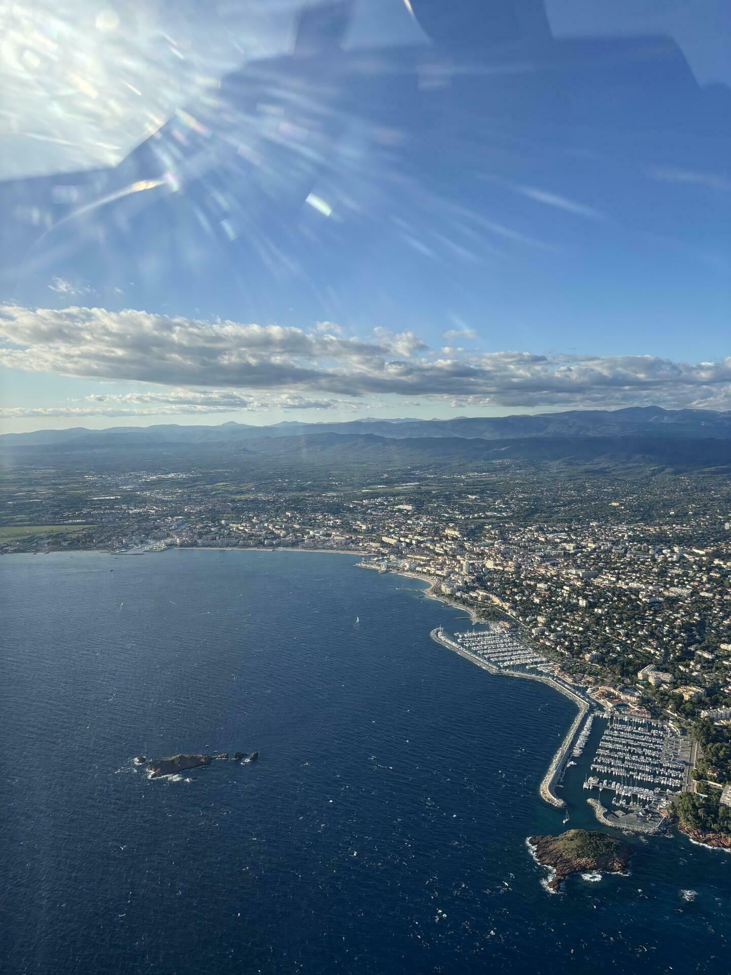 Vol au dessus du golfe de Saint Tropez
