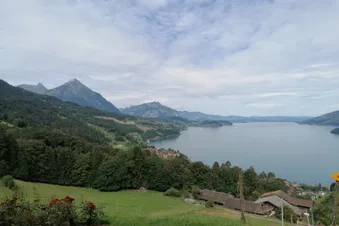 Aussicht vom Restaurant Meielisalp