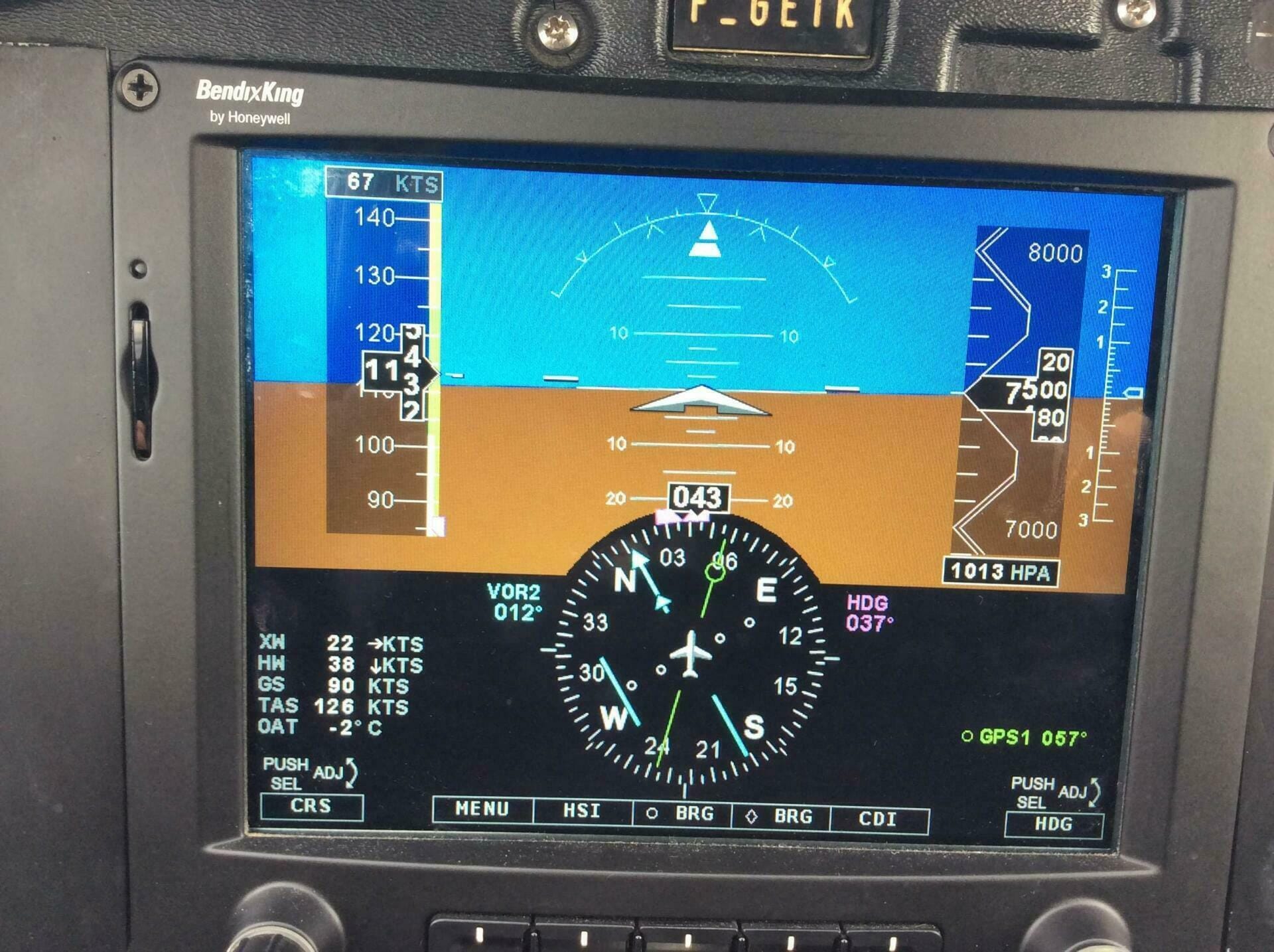 Le cockpit de l'avion