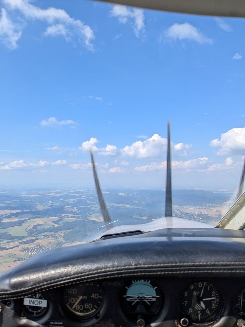 Flug rund um Frankfurt