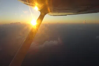 Coucher de soleil sur l'île aux fleurs...