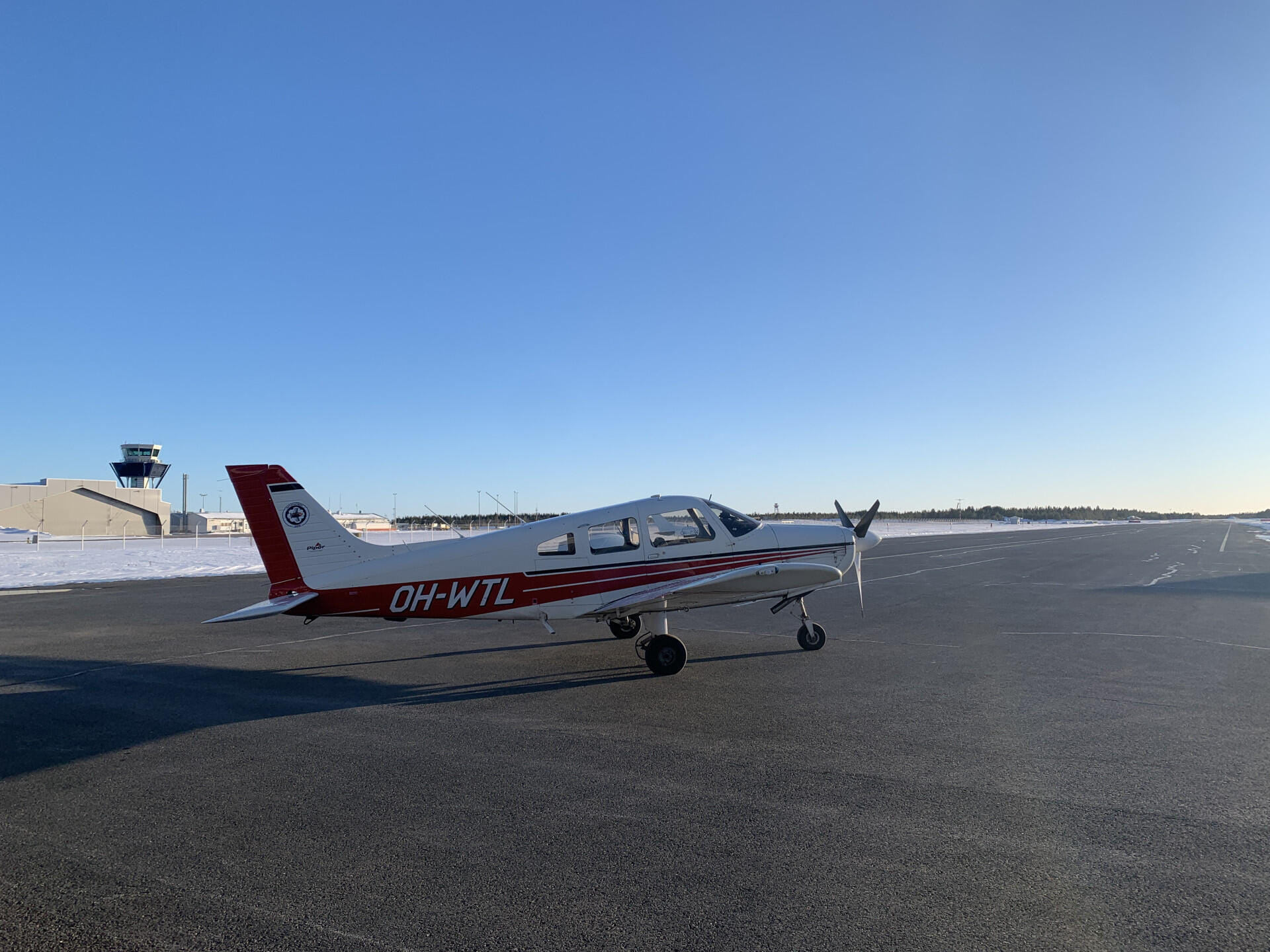 Piper Warrior III during a cool spring day.
